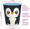 itenga Papierkorb Tiermotiv - PINGUIN - Kawaii Design - ca Produktbild-Vorschau 2
