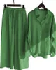 ASKSA Damen Hosenanzug Musselin Bluse Zweiteiler Sommer Produktbild-Vorschau 1