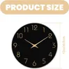 30 cm große, schwarze Wanduhr aus Holz, modern und Produktbild-Vorschau 2