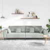 vidaXL Pohovka Svetlosivá 250 x 77 x 76 cm Zamat Náhľad obrázku produktu 3