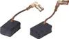 Two carbon brushes with attached wires and connectors, isolated on a white background. Voir les images du produit