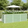 vidaXL Fioriera verde 240 x 80 x 75 cm in acciaio Anteprima dell’immagine prodotto 2