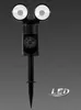 A black LED garden light with two adjustable heads and a sensor. Produktbild-Vorschau