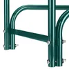 A close-up view of the metal frame of a green firewood rack, showing bolted connections. Náhled obrázku produktu
