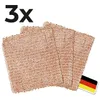 Three copper cleaning cloths are fanned out on a white background, with a German flag in the lower right corner. Anteprima dell’immagine prodotto