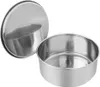 A stainless steel food container and its lid are shown against a white background. Anteprima dell’immagine prodotto