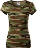 Tarnfarbenes Damen-T-Shirt, 100% Baumwolle, unbedruckt, Produktbild-Vorschau 2