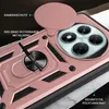 Close-up of a rose gold phone case with a camera cover and a ring holder. Produktbild-Vorschau