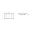 SAVA 90 Lavabo in Vetroceramica 90x46cm, bianco Anteprima dell’immagine prodotto 4