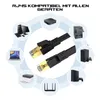 LAN Kabel Cat 8 Flach 15m Schwarz – Netzwerkkabel RJ45 Produktbild-Vorschau 3