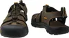 Two views of a pair of brown KEEN sandals against a white background. Produktbild-Vorschau