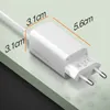 A white Xiaomi 65W fast charger with dimensions indicated by orange lines and text. Anteprima dell’immagine prodotto