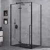 doporro Duschkabine Dusche Eckdusche Schwarz 90x140cm Produktbild-Vorschau 1