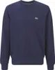 A navy blue Lacoste sweatshirt with a small green crocodile logo on the chest. Anteprima dell’immagine prodotto