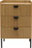Komoda HWC-O39, szafka wysoka, 3 szuflady melamina MDF Podgląd zdjęcia produktu 3