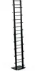A tall, slender black metal CD rack is photographed against a white background. Náhled obrázku produktu