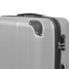 vidaXL Vierteiliges Hartschalen-Trolley-Set Silber Produktbild-Vorschau 3