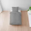 Doppelpack Sleezzz® Musselin Bettwäsche grau 135 x 200 cm + Produktbild-Vorschau 5