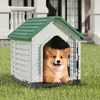 COSTWAY Hundehütte Outdoor, wetterfestes Hundehaus mit Produktbild-Vorschau 2