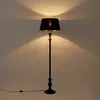 Lampa podłogowa z abażurem 45 cm czarna ze złotym wnętrzem Podgląd zdjęcia produktu 8