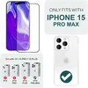 2x vetro protettivo con applicatore per iPhone 15 Pro Max Anteprima dell’immagine prodotto 4