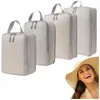 Koffer Organizer 4er Set Kompression Packwürfel beige 41 x Produktbild-Vorschau 1