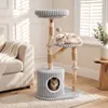 COSTWAY: Árbol para gatos de madera natural con cueva, 105 Vista previa de la imagen del producto 9