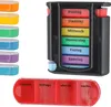 Pillenbox 'Deluxe' 7 Tage Regenbogenfarben schwarz Produktbild-Vorschau 5