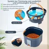 Diagram showing a mop and bucket system with callouts for clean and dirty water. Podgląd zdjęcia produktu
