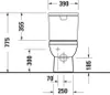 Duravit No.1 WC au sol, rimless, pour combinaison, Anteprima dell’immagine prodotto 11