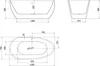 Mexen Eos freistehende Badewanne 150 x 75 cm, weiß, Produktbild-Vorschau 6