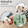 ECENCE 2x Handtuchhaken ohne Bohren selbstklebend Chrom Produktbild-Vorschau 7