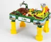 A John Deere farm-themed sand and water play table for children, featuring toy farm animals and vehicles. Produktbild-Vorschau