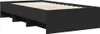vidaXL Bettgestell Schwarz 90x190 cm Holzwerkstoff Produktbild-Vorschau 6