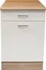 Unterschrank ANDY, 90 cm hoch, 50 cm breit, Weiß matt Produktbild-Vorschau 2
