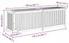 vidaXL Záhradná truhlica s kolieskami 150x50x58 cm Masívne Náhľad obrázku produktu 8