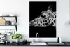 MuchoWow® Poster Tiere - Giraffe - Schwarz - Weiß 90x120 cm Produktbild-Vorschau 3