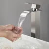 Wasserfall Waschtischarmatur Hoch, 304 Edelstahl Gebürstet, Produktbild-Vorschau 1