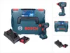 A collage of images showing a Bosch cordless impact driver kit, including the tool, batteries, charger, and storage case. Podgląd zdjęcia produktu