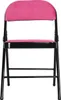 A front view of a pink folding chair against a white background. Produktbild-Vorschau