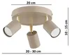 KAR-LIGHTING Deckenstrahler 3-flammig Beige/Ecru aus Metall Produktbild-Vorschau 2