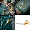 A collage of images showing Fiskars scissors being used for sewing and crafting, with a close-up of the product in the bottom right. Náhľad obrázku produktu