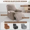 Relaxsessel Sesselbezug Stretch Samt Liegestuhlbezug mit Produktbild-Vorschau 3