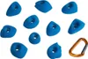 Set von blauen Kinderklettergriffen "Pedagogs Tic Tac Toe" von Entre Prises; inklusive Karabiner. Produktbild-Vorschau