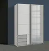 Schwebetürenschrank Emden Kleiderschrank 135x64x198cm weiß Produktbild-Vorschau 1