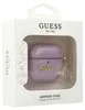 Guess Metallisches Schriftzug Charm Apple AirPods 4 lila Produktbild-Vorschau 4