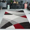 Moderner Teppich mit geometrischen Muster grau rot Größe - Produktbild-Vorschau 1