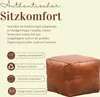 Vintage Pouf Sitzkissen Hocker aus Leder Fjord Produktbild-Vorschau 6