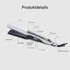 Diagram of a hair straightener with labels pointing out its features. Produktbild-Vorschau