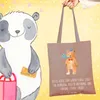 Mr. & Mrs. Panda totebag 2003 Geburtstag - Braun Pastell - Produktbild-Vorschau 2